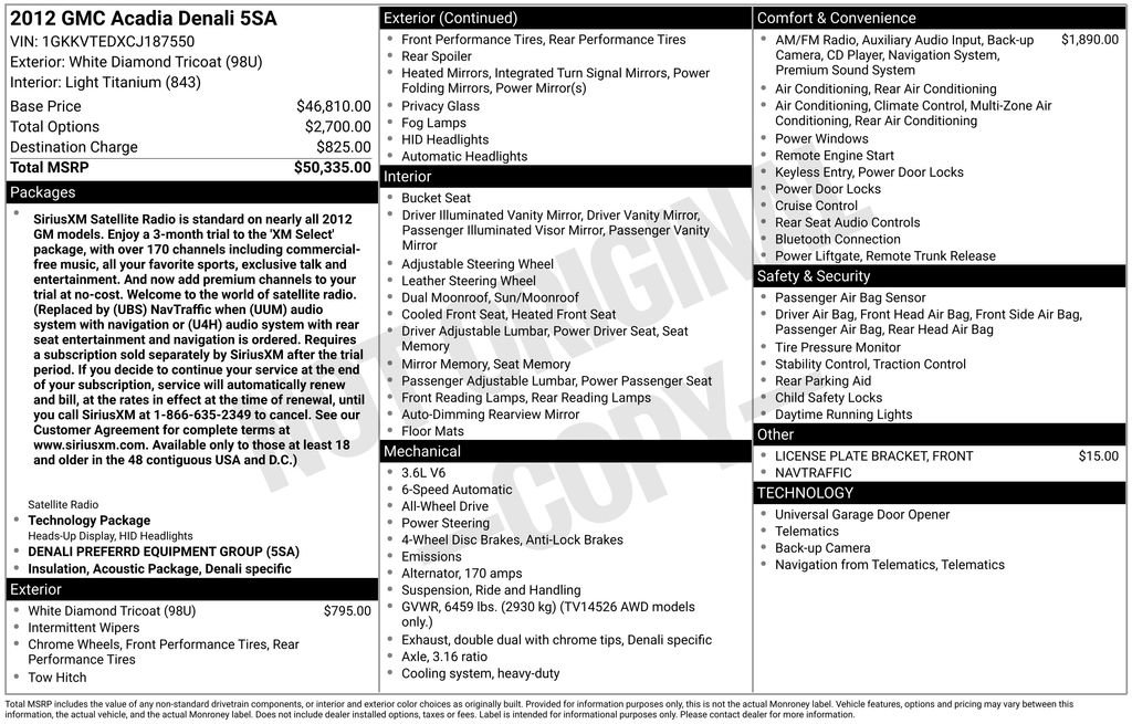 Used 2012 GMC Acadia Denali image 4