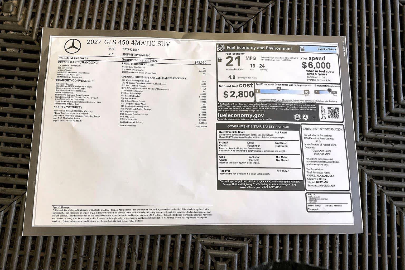 New 2027 Mercedes-Benz GLS 450 4MATIC image 18
