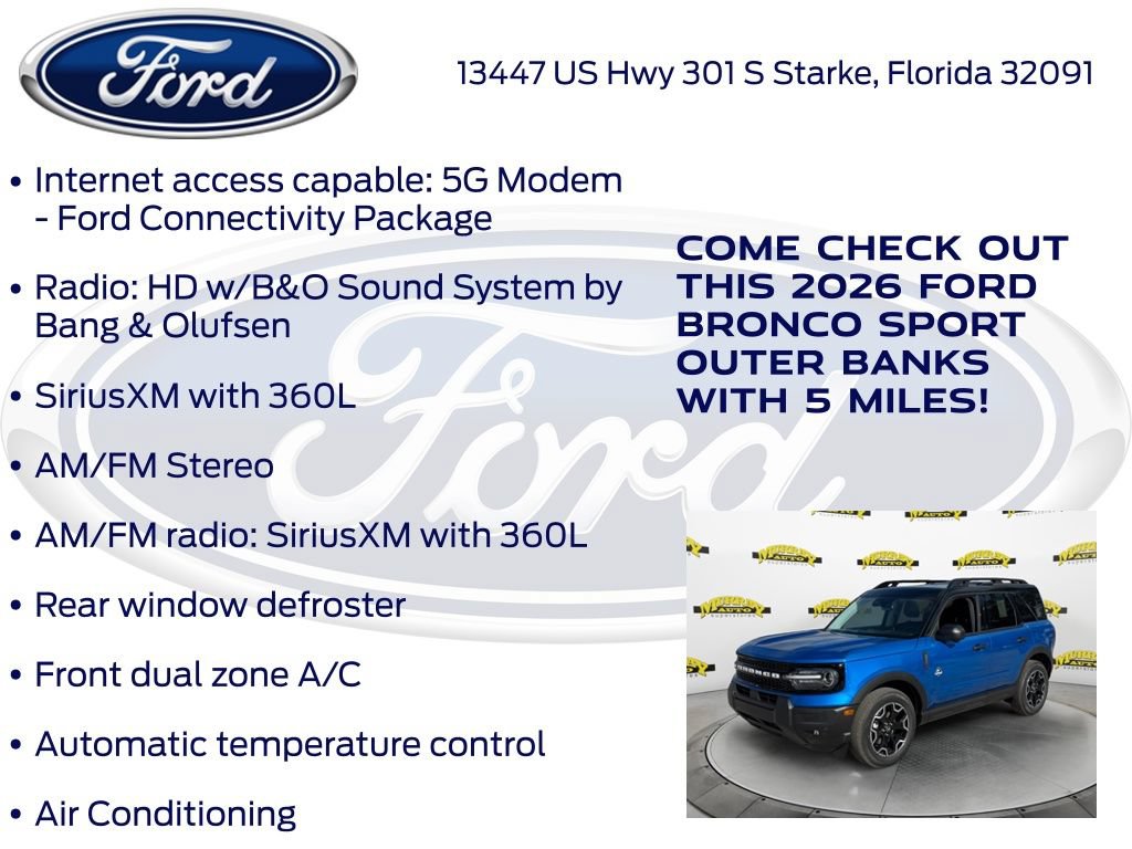 New 2026 Ford Bronco Sport Outer Banks w/ Outer Banks Tech Package+ AWD/4WD image 20