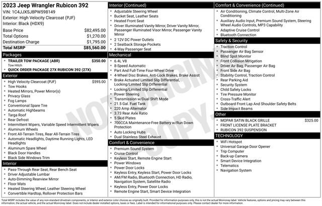 Used 2023 Jeep Wrangler Unlimited Rubicon 392 w/ Trailer Tow Package image 15