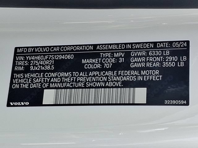 Used 2025 Volvo XC90 T8 Ultra w/ Lounge Package AWD/4WD image 27