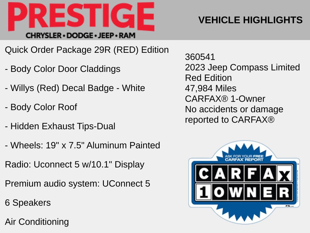 Used 2023 Jeep Compass Limited AWD/4WD image 4