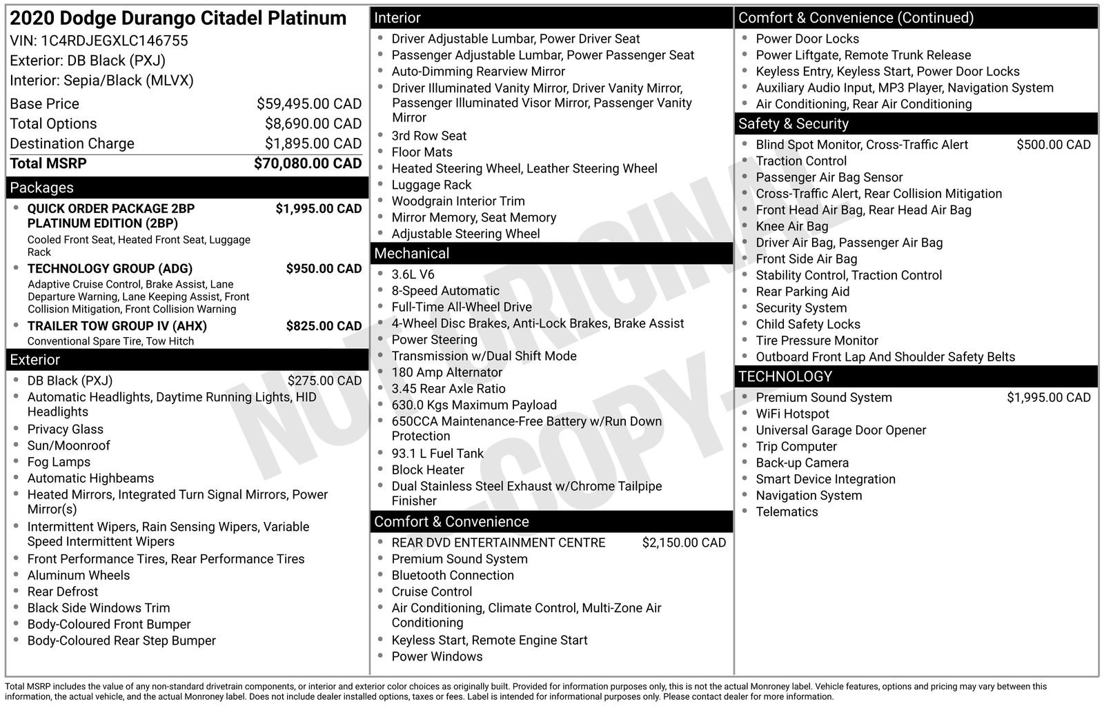 Used 2020 Dodge Durango Citadel AWD/4WD image 4
