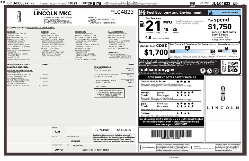 Used 2018 Lincoln MKC Reserve w/ Lincoln MKC Climate Package image 25