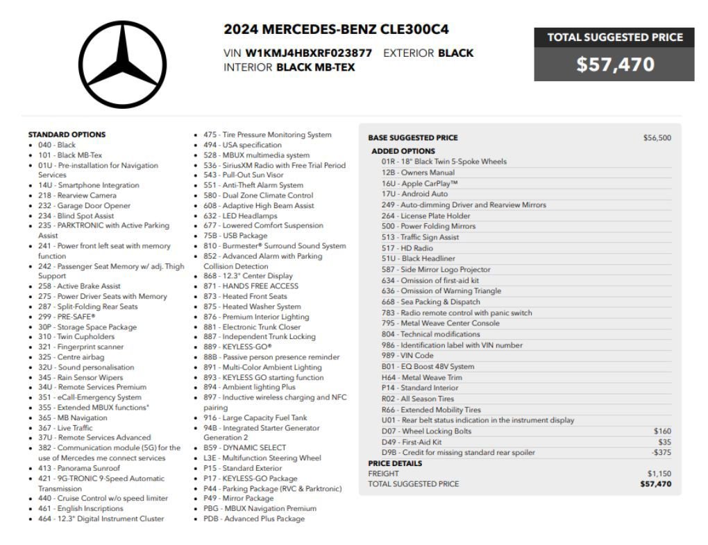 Used 2024 Mercedes-Benz CLE 300 4MATIC Coupe image 2