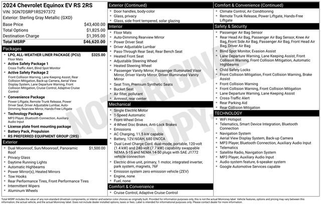 Certified 2024 Chevrolet Equinox EV RS FWD image 6