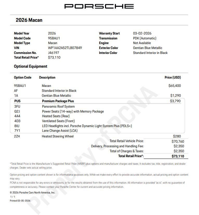 New 2026 Porsche Macan AWD/4WD image 6