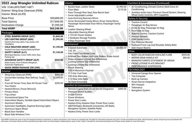 Used 2022 Jeep Wrangler Unlimited Rubicon w/ Steel Bumper Group image 10