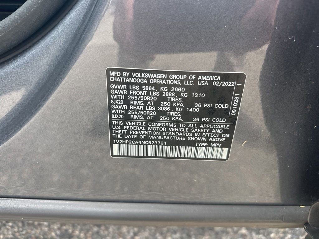 Used 2022 Volkswagen Atlas SE AWD/4WD image 35