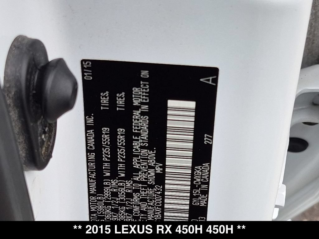 Used 2015 Lexus RX 450h AWD image 29