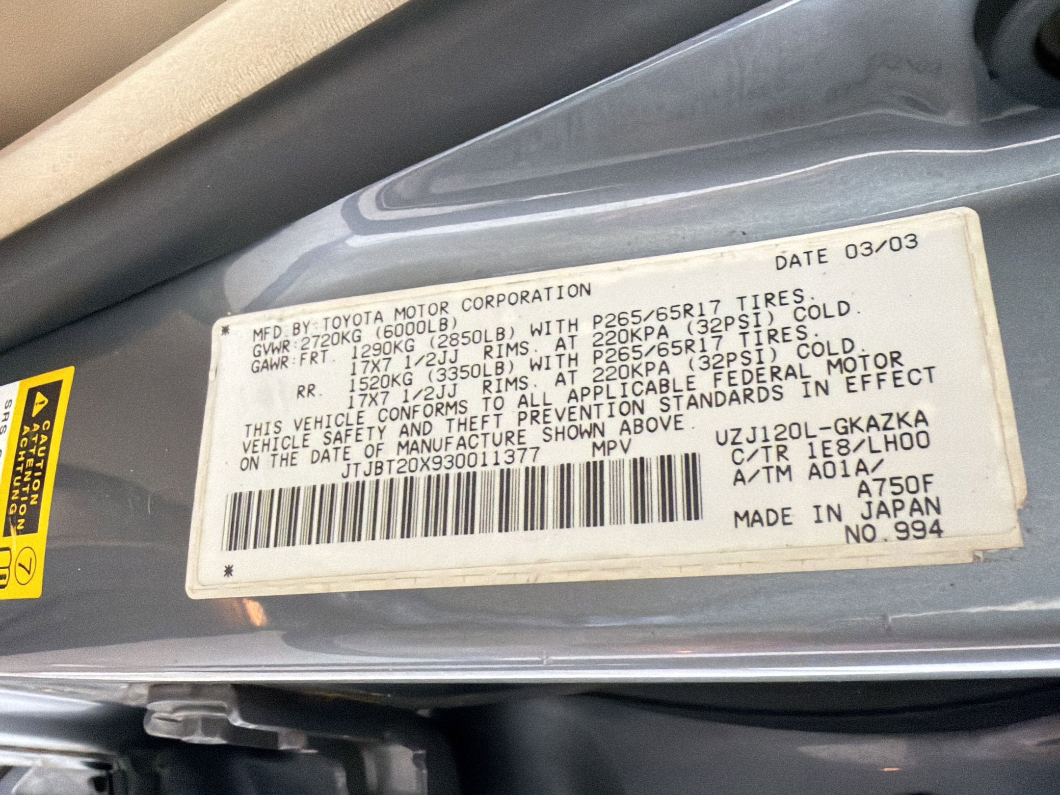 Used 2003 Lexus GX 470 image 19