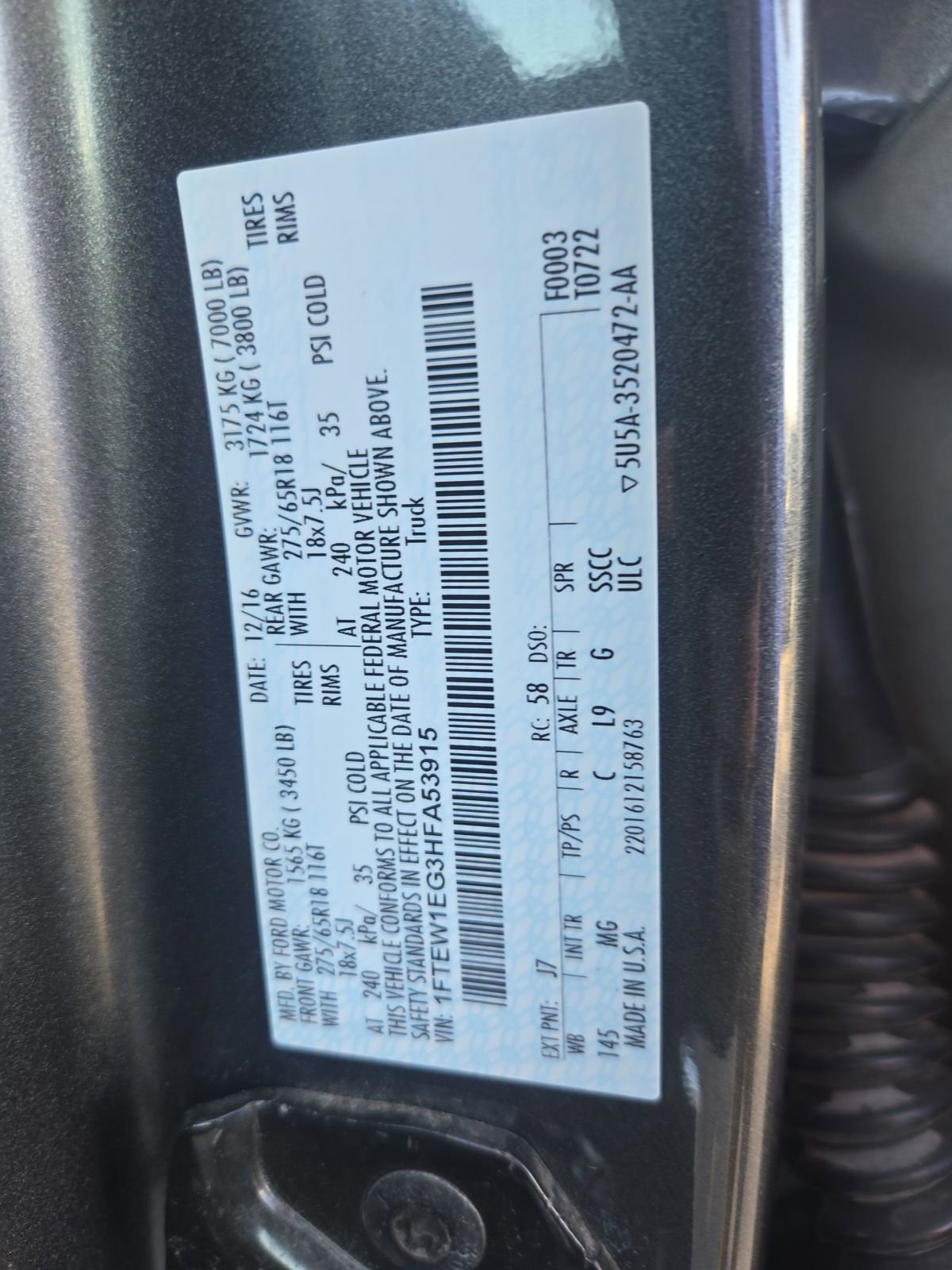 Certified 2017 Ford F150 XLT w/ Equipment Group 302A Luxury image 30