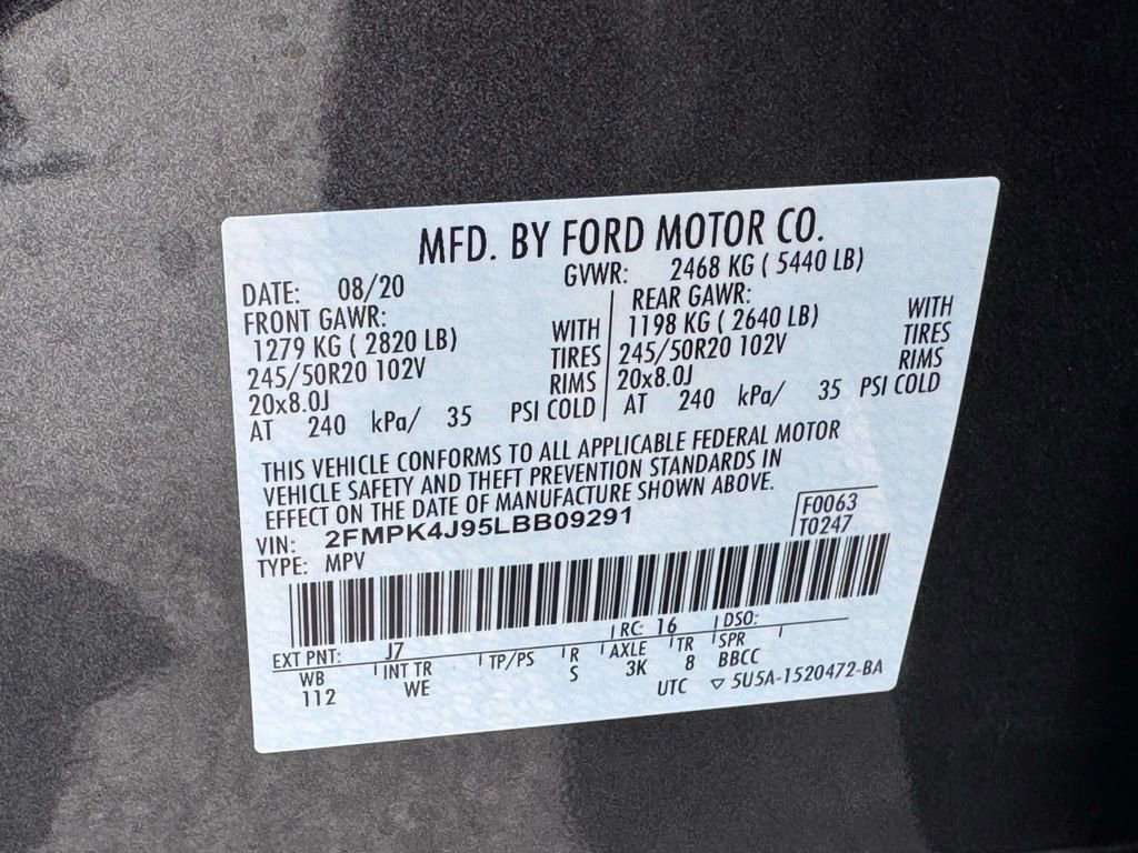 Certified 2020 Ford Edge ST-Line w/ Cold Weather Package AWD/4WD image 50