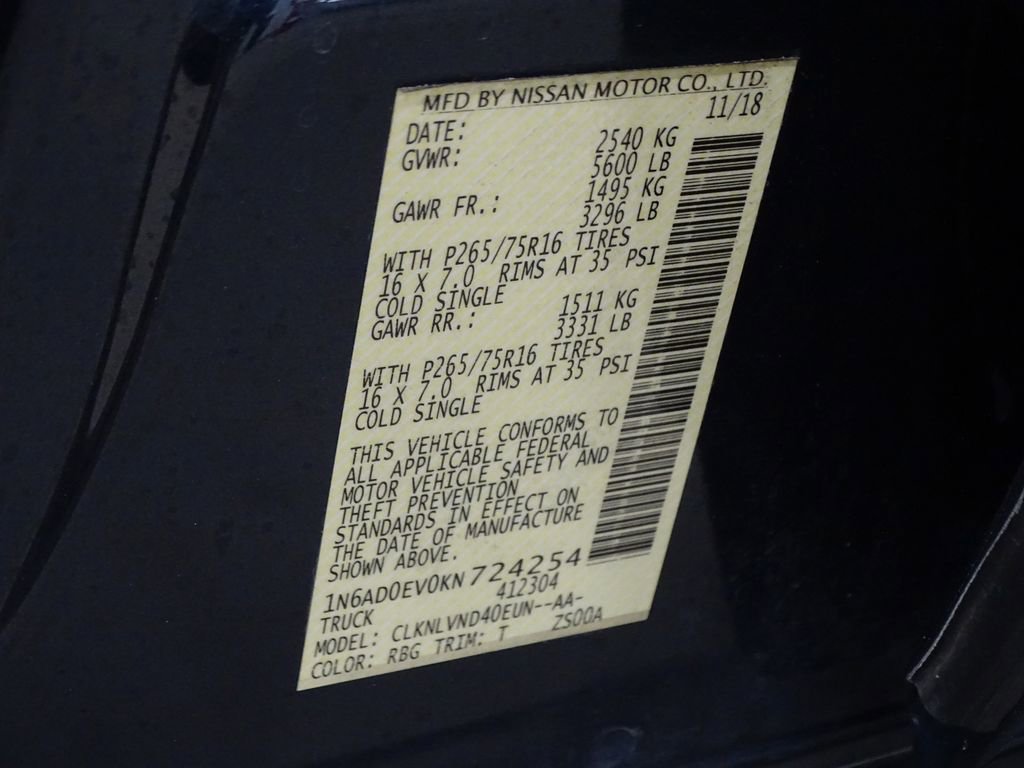 Used 2019 Nissan Frontier PRO-4X w/ Pro-4x Luxury Package image 23