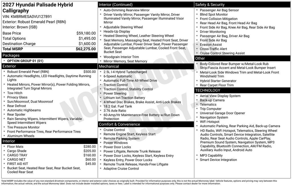 New 2027 Hyundai Palisade Calligraphy AWD/4WD image 4