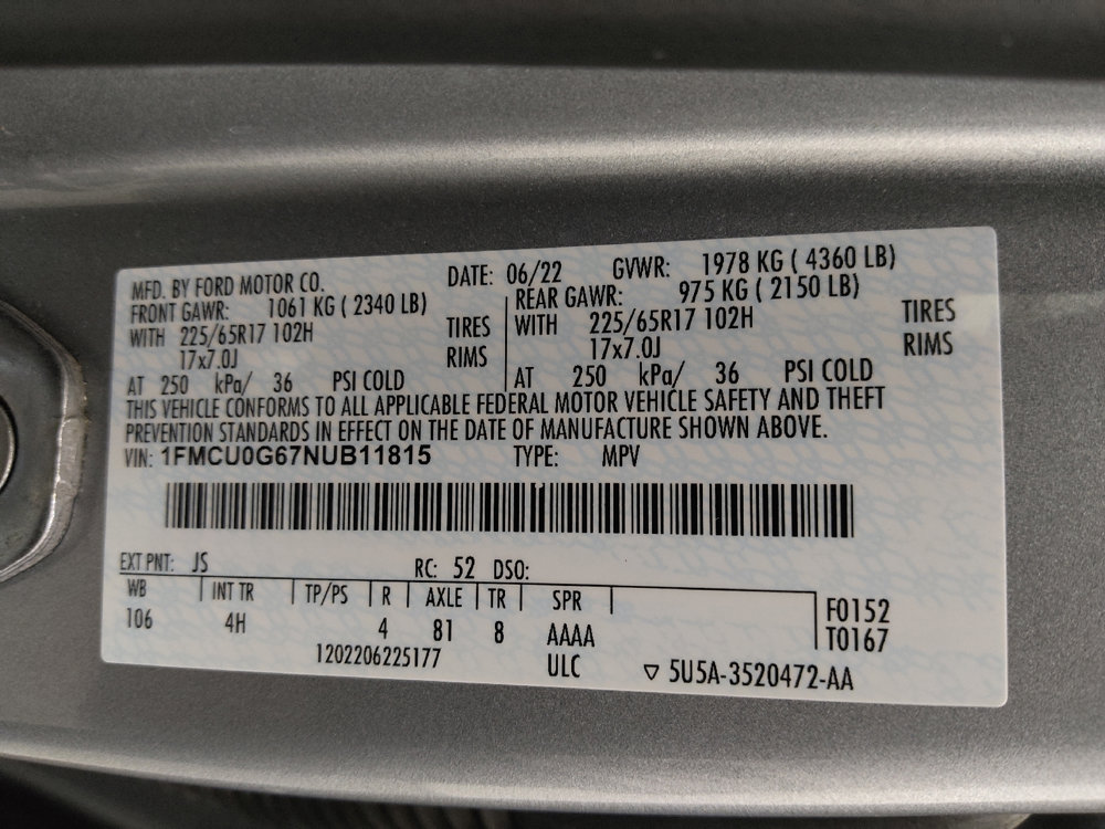 Used 2022 Ford Escape SE w/ Convenience Package image 33
