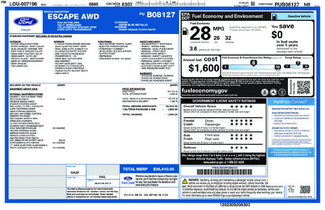 Certified 2023 Ford Escape Active w/ Tech Pack #2 AWD/4WD image 30
