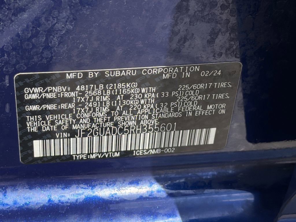 Certified 2024 Subaru Crosstrek 2.0i Premium w/ Crosstrek Mirror Package image 31