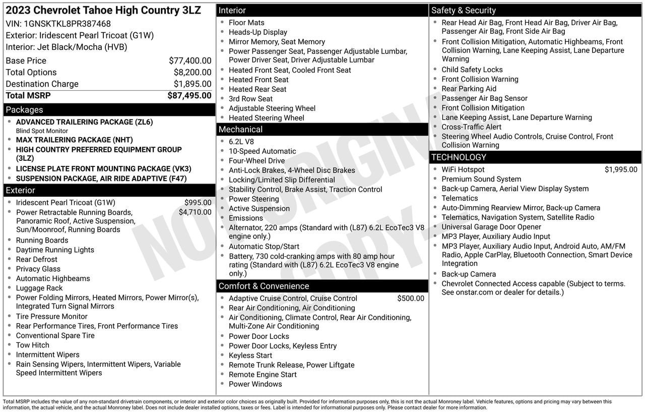 Used 2023 Chevrolet Tahoe High Country AWD/4WD image 30