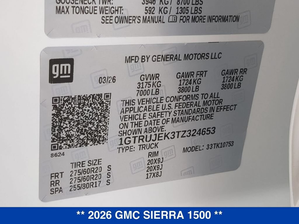 New 2026 GMC Sierra 1500 Elevation AWD/4WD image 24