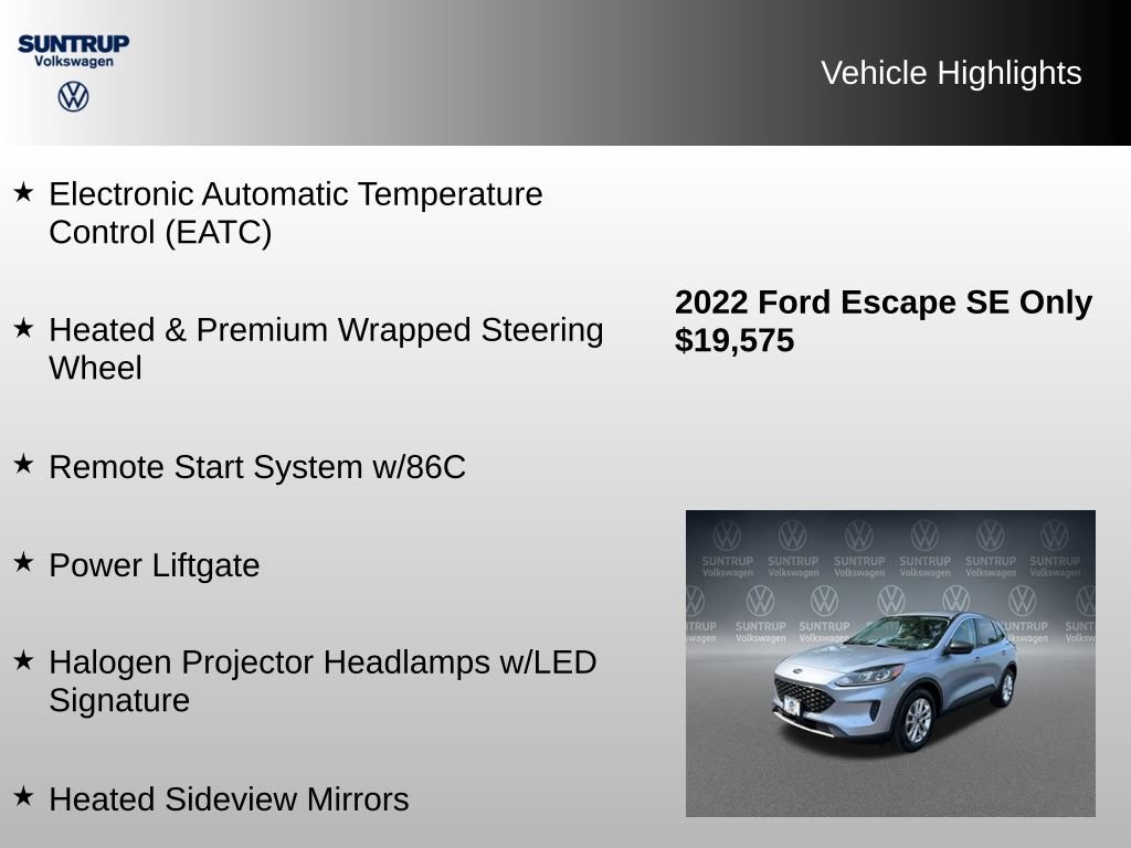 Used 2022 Ford Escape SE w/ Convenience Package FWD image 16