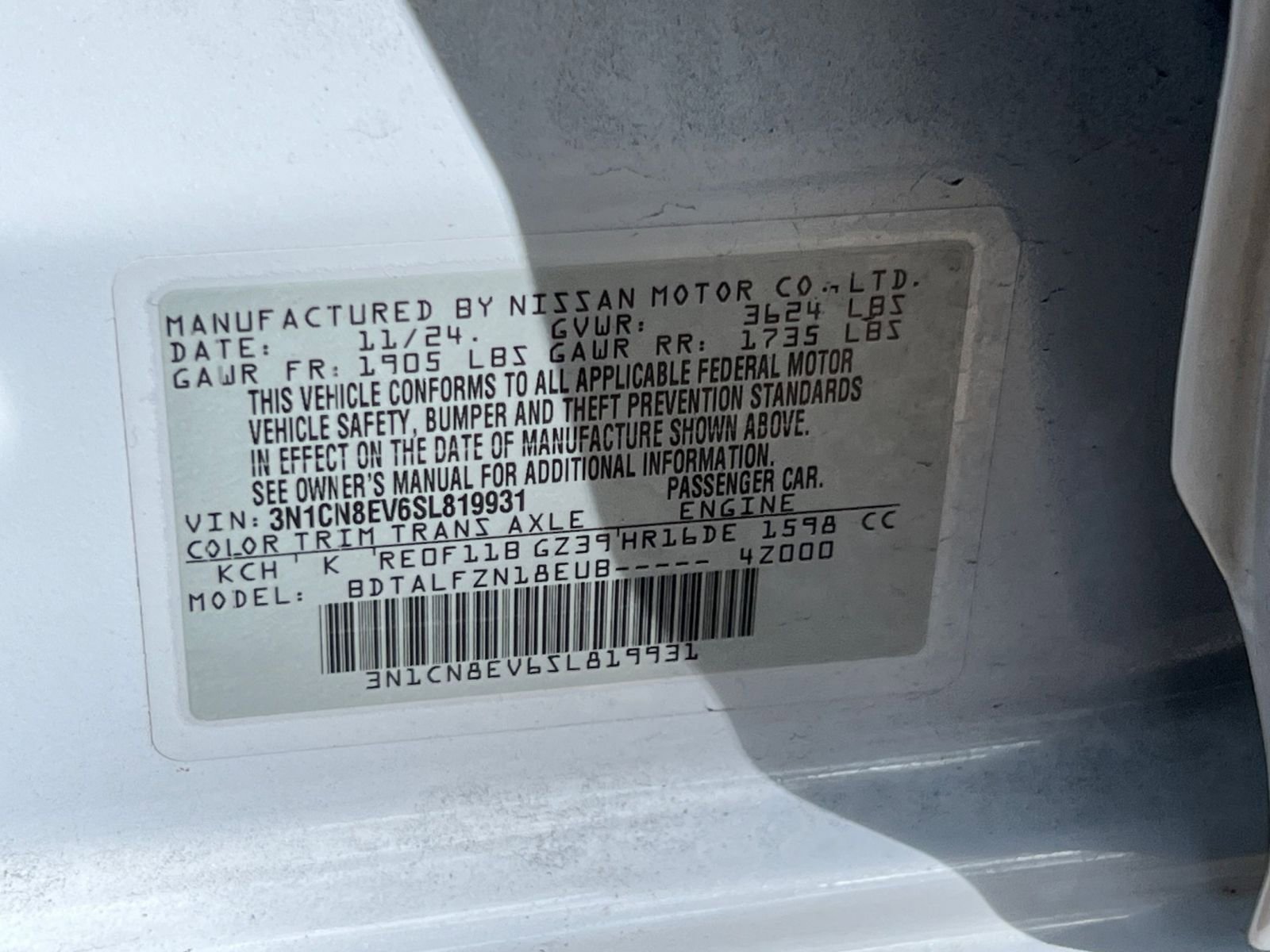 Used 2025 Nissan Versa SV FWD image 24
