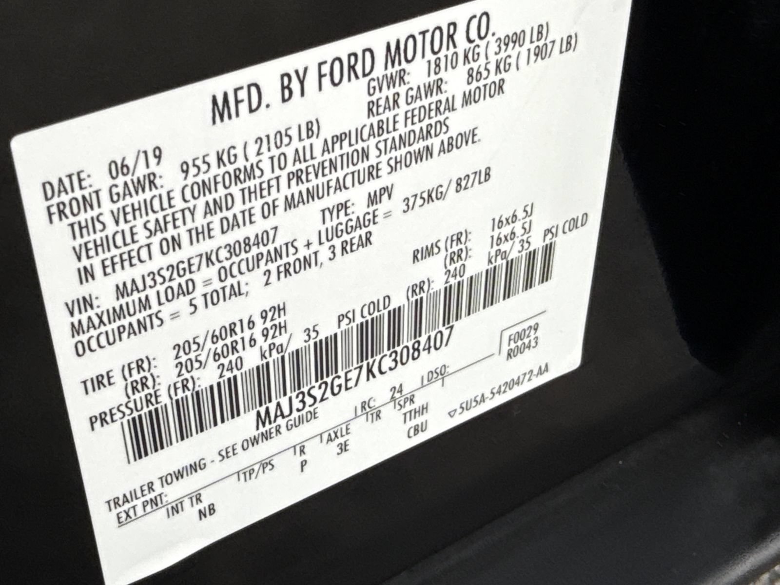 Used 2019 Ford EcoSport SE FWD image 36