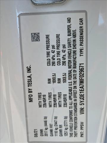 Used 2021 Tesla Model 3 Standard Range Plus RWD image 25