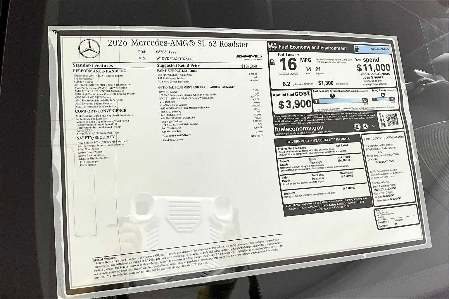 New 2026 Mercedes-Benz SL 63 AMG 4MATIC image 19