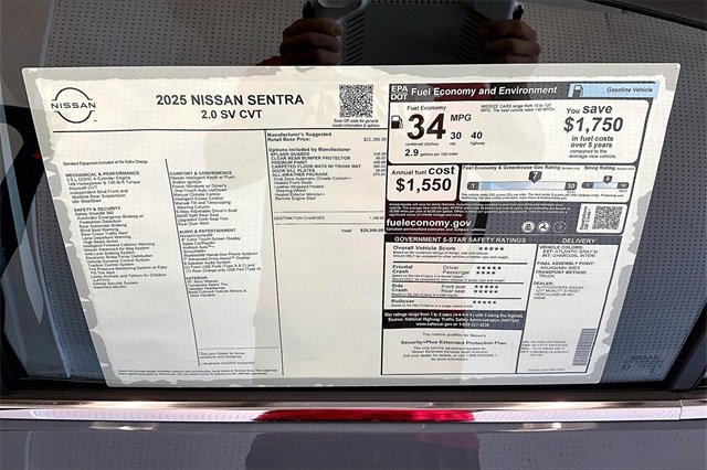 New 2025 Nissan Sentra SV w/ All-Weather Package image 36
