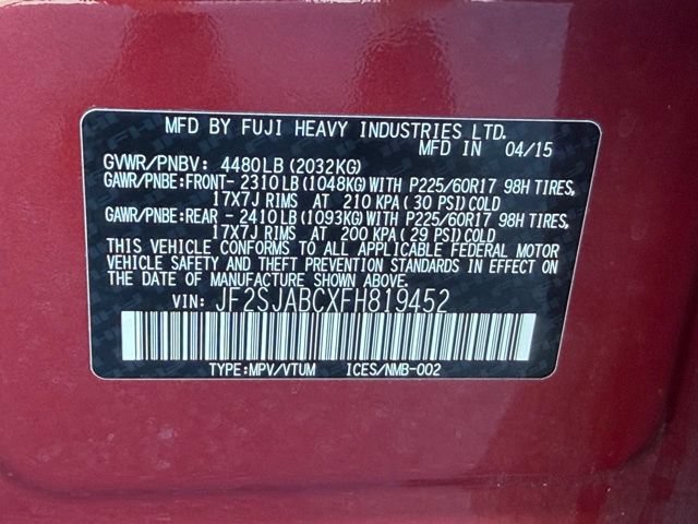 Used 2015 Subaru Forester 2.5i w/ Alloy Wheel Package AWD/4WD image 17