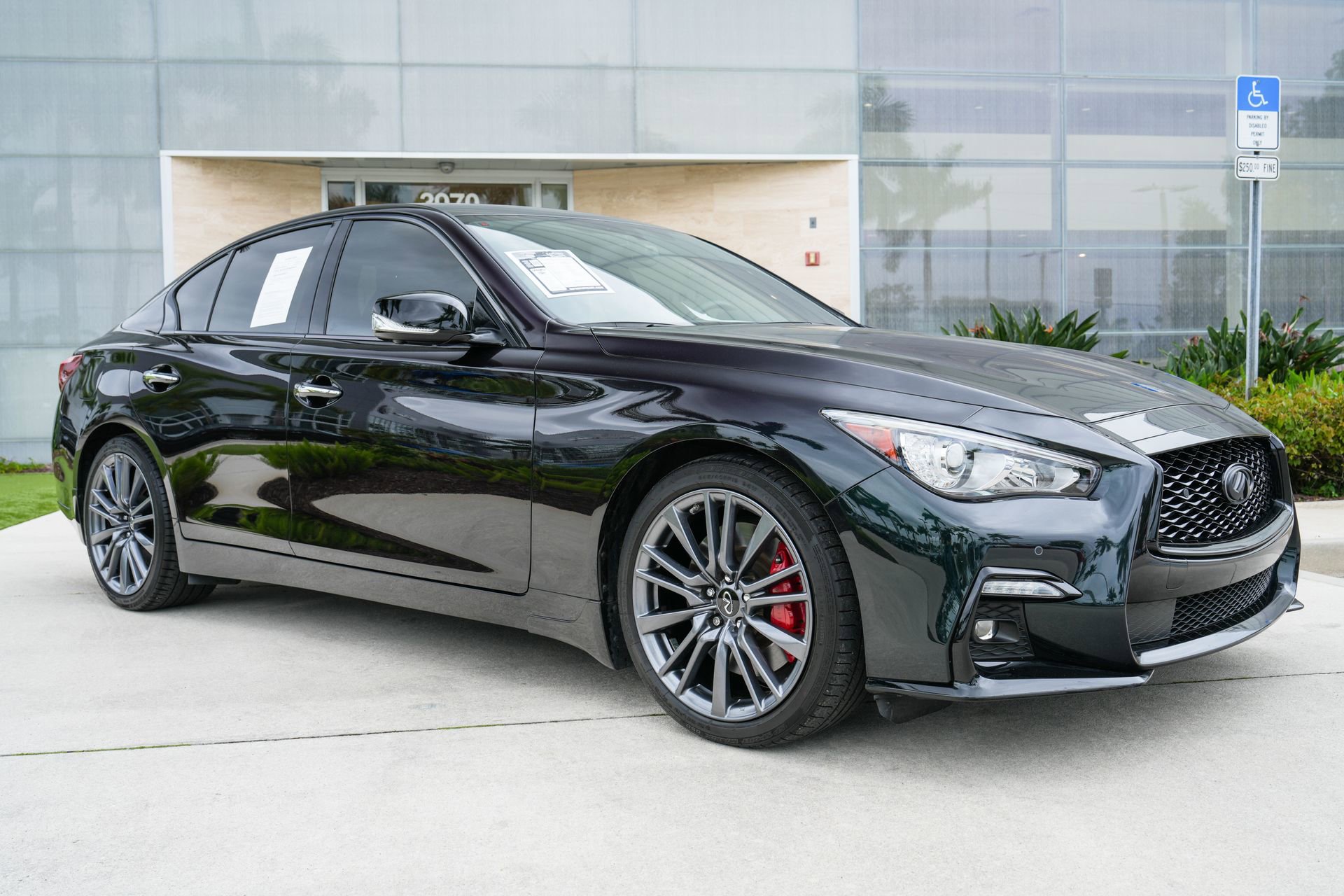 Used 2023 INFINITI Q50 Red Sport 400 w/ Black Opal Edition image 3