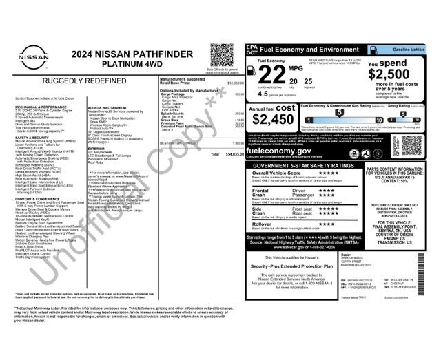 Used 2024 Nissan Pathfinder Platinum w/ Cargo Package image 27
