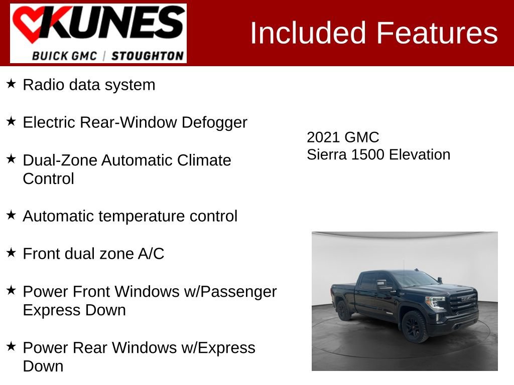 Used 2021 GMC Sierra 1500 Elevation w/ X31 Off-Road Package AWD/4WD image 3