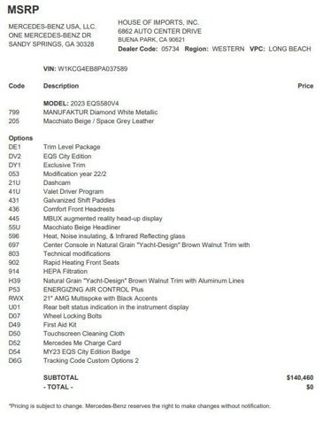 Certified 2023 Mercedes-Benz EQS 580 4MATIC Sedan image 4