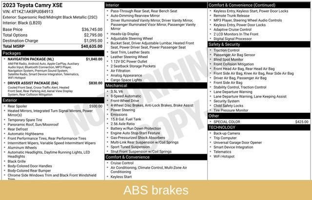 Used 2023 Toyota Camry XSE w/ Navigation Package image 7