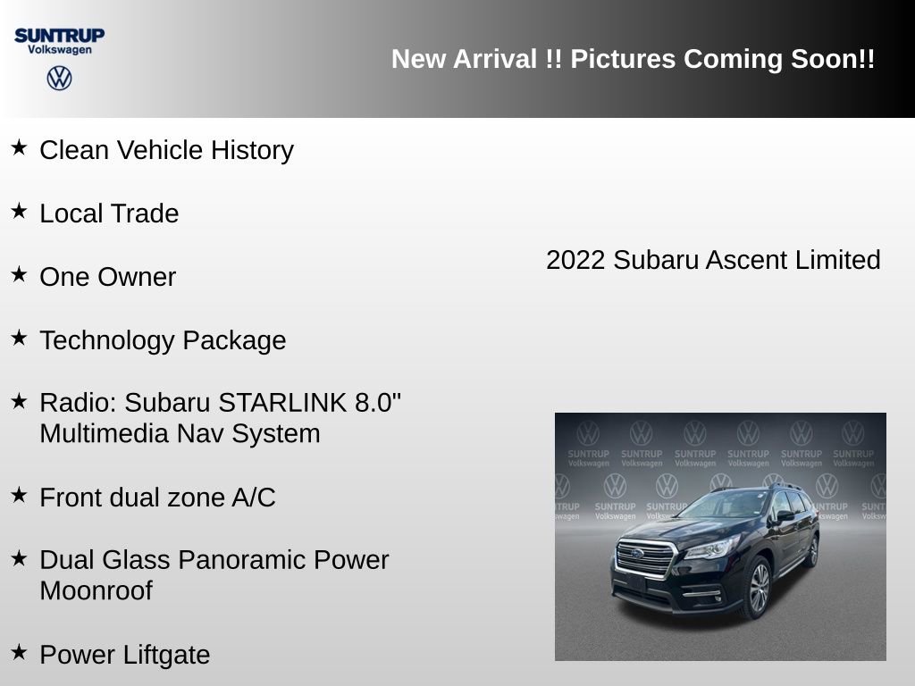 Used 2022 Subaru Ascent Limited w/ Technology Package image 6