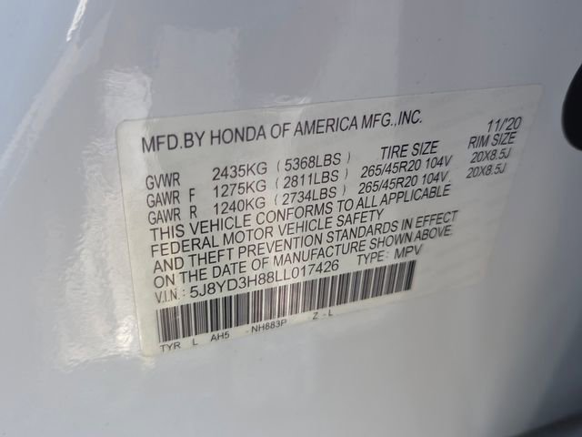 Certified 2020 Acura MDX FWD w/ Advance Package image 6