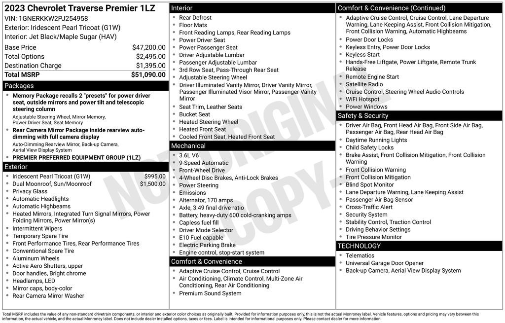 Used 2023 Chevrolet Traverse Premier FWD image 23
