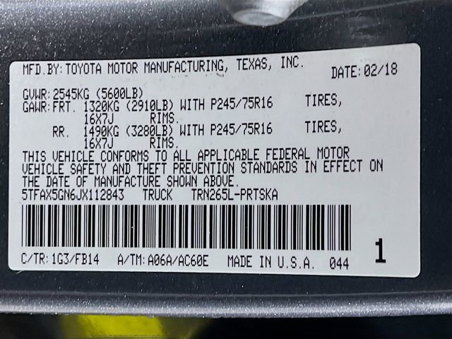 Used 2018 Toyota Tacoma SR image 11