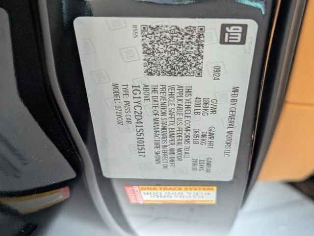 Certified 2025 Chevrolet Corvette Stingray Premium Cpe w/ Z51 Performance Package image 14