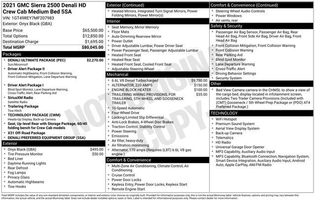 Certified 2021 GMC Sierra 2500 Denali w/ Denali Ultimate Package AWD/4WD image 49