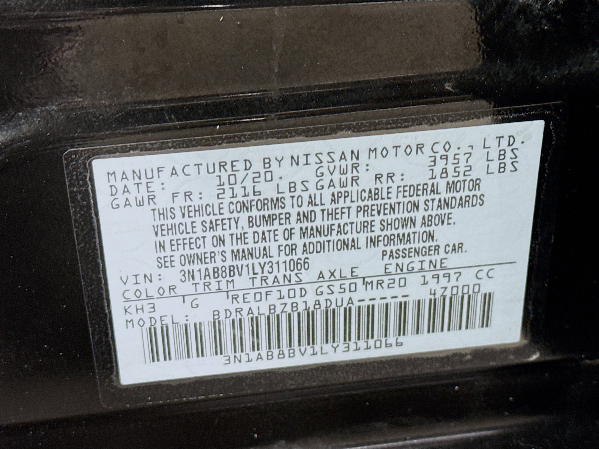 Used 2020 Nissan Sentra S w/ Trunk Package image 40