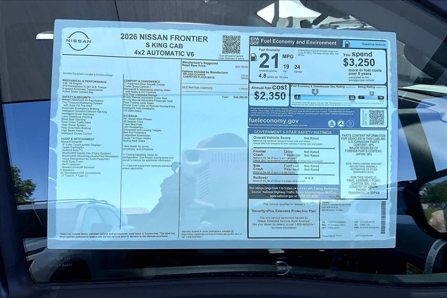 New 2026 Nissan Frontier S RWD image 19