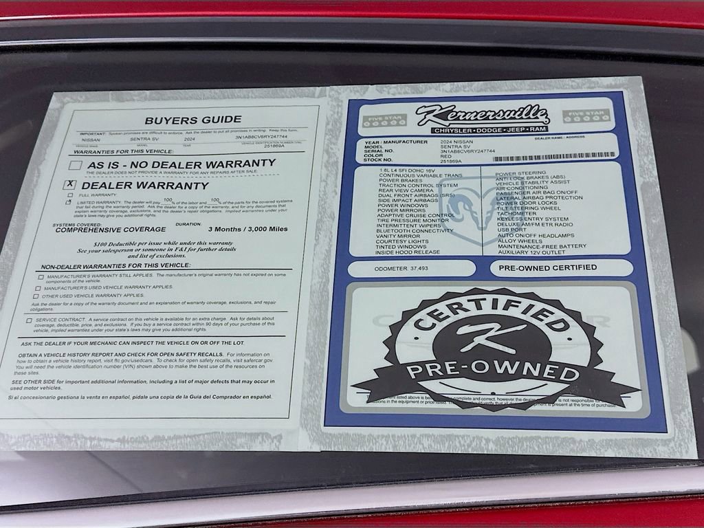 Used 2024 Nissan Sentra SV image 37