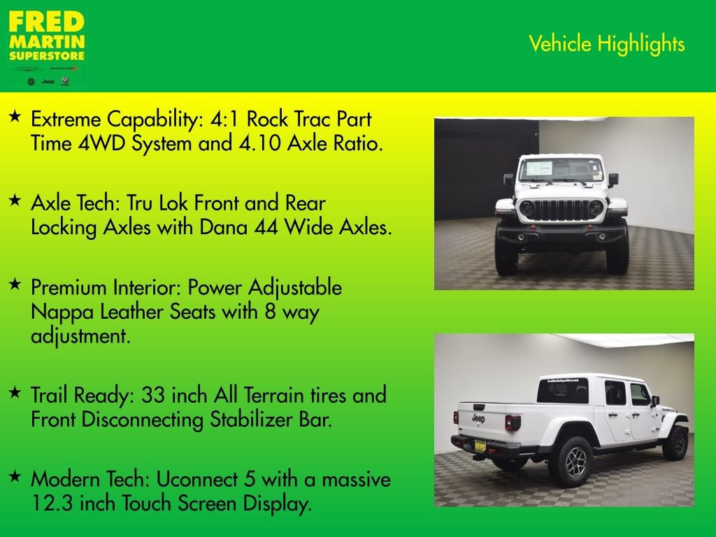 New 2026 Jeep Gladiator Rubicon w/ Safety Group AWD/4WD image 15