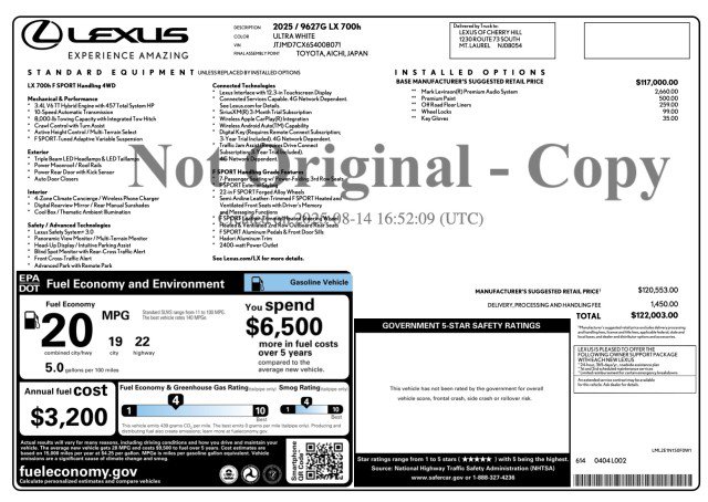 Used 2025 Lexus LX 700h F Sport image 73