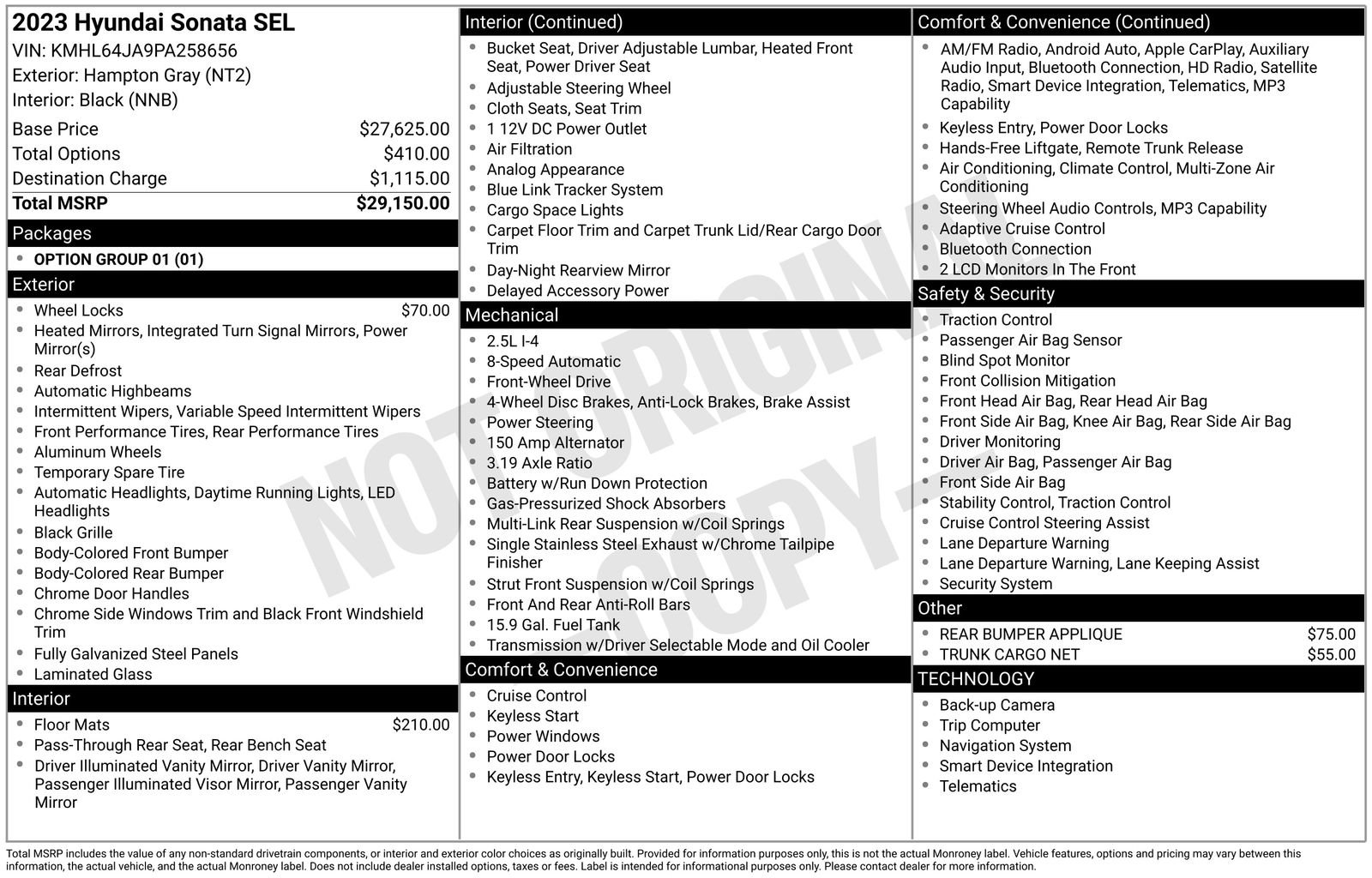 Certified 2023 Hyundai Sonata SEL FWD image 28