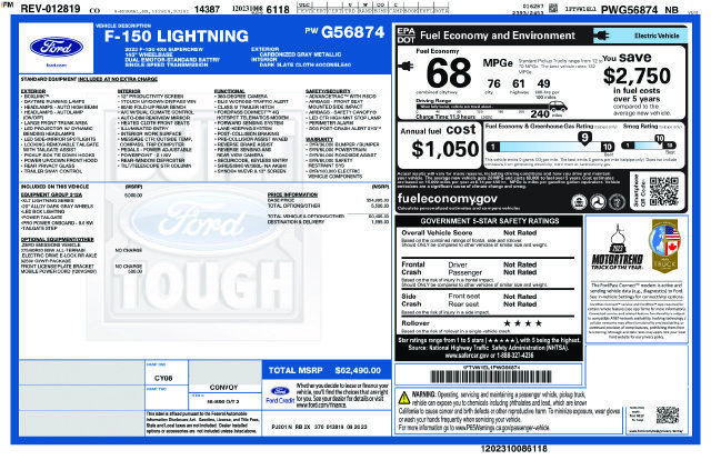 Certified 2023 Ford F150 Lightning XLT w/ Equipment Group 312A High AWD/4WD image 5