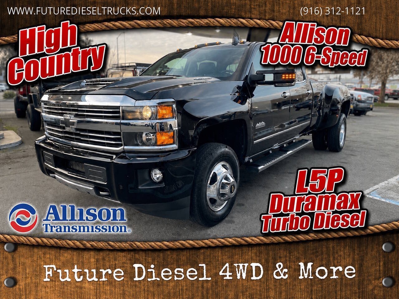 Used 2017 Chevrolet Silverado 3500 High Country w/ Duramax Plus Package AWD/4WD image 1